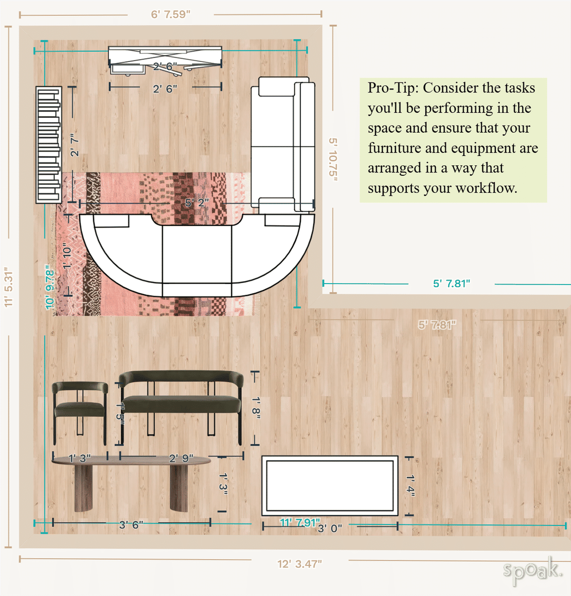 Great Room Plan designed by Tamara Welch