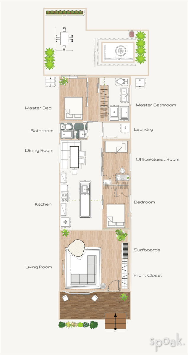 Multi Story Apartment Layout designed by Monique Sosnowski