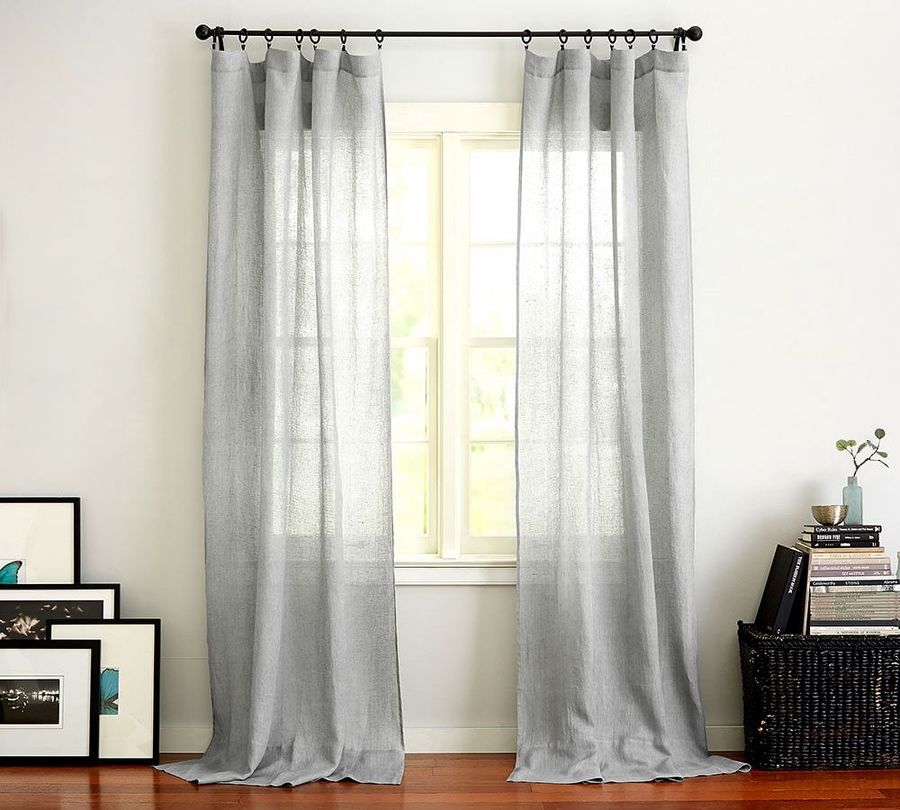 Belgian Flax Linen Rod Pocket Sheer Curtain added by Nichole Hill