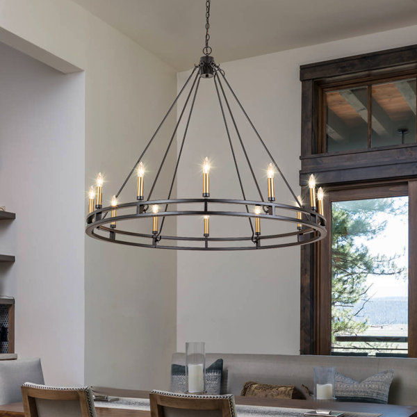 Shaunell 12 - Light Dimmable Wagon Wheel Chandelier added by Amanda Higgins