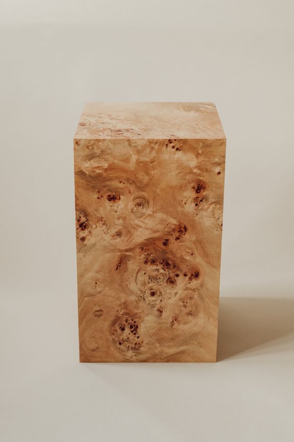 Plinth Pedestal / Coffee Table. Natural Poplar Burl Wood - Etsy added by Spoak Member