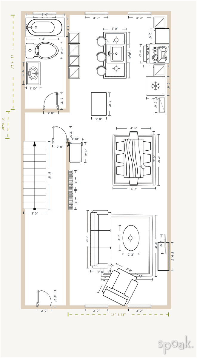 Image showcasing Multi story apartment layouts and floor plan ideas.