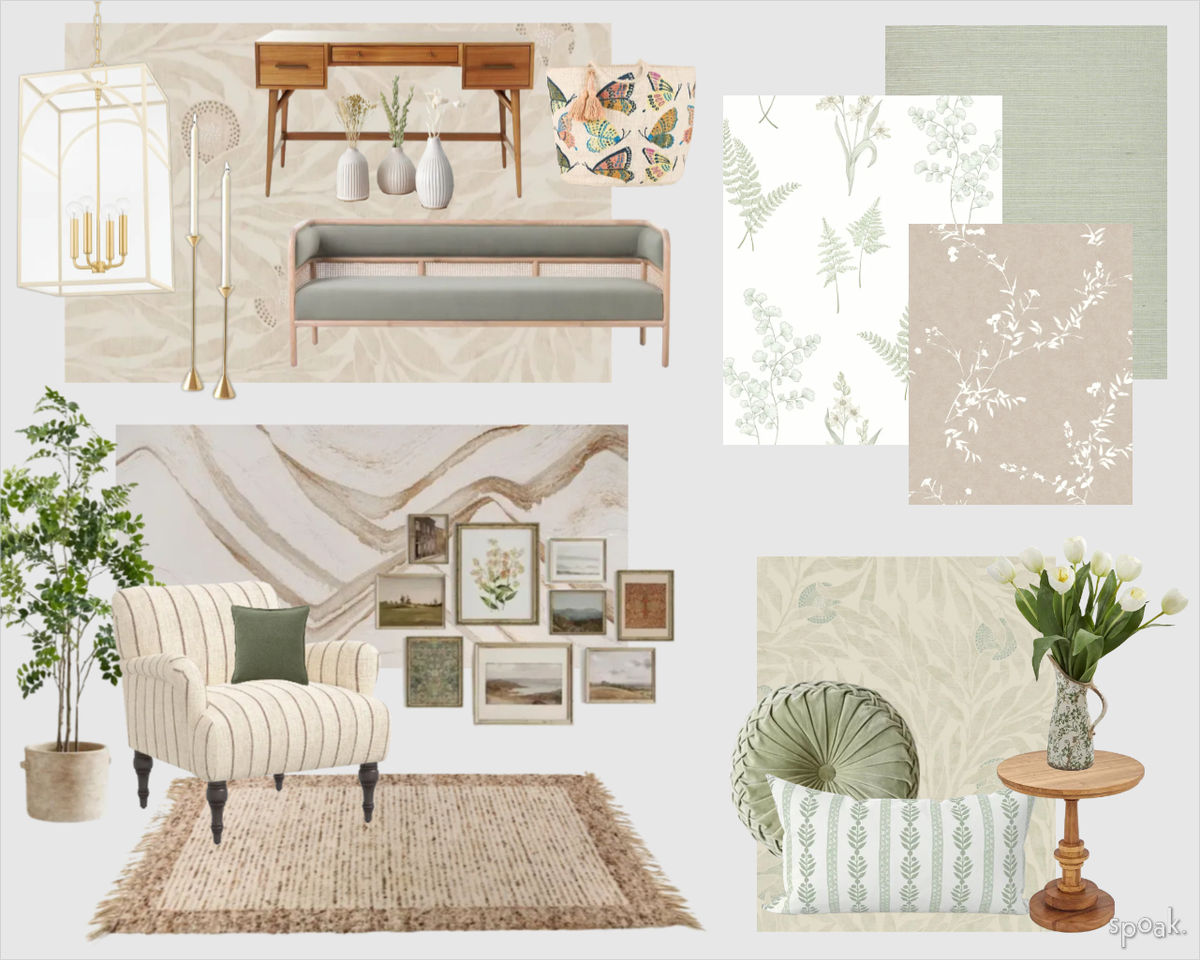 Japandi Kitchen + Living Room Inspiration designed by Bridget Nelson