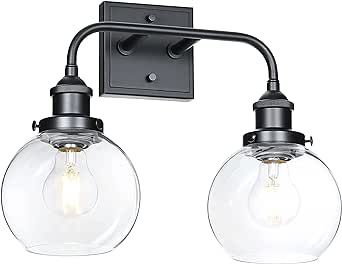 XiNBEi Lighting Vanity Sconce Light, 2 Light Globe Bathroom Vanity Light Modern Black Wall Mounted Light Fixture XB-W1275-2-MB added by Caitlyn Fitzpatrick