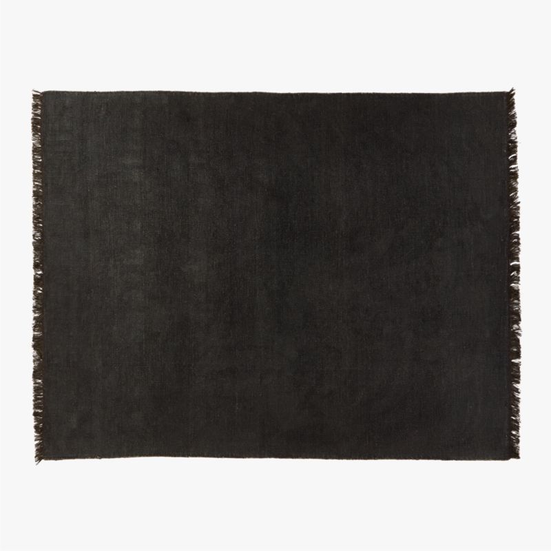 Sante Modern Linen Charcoal Area Rug 9'x12' + Reviews | CB2 added by erika grossman
