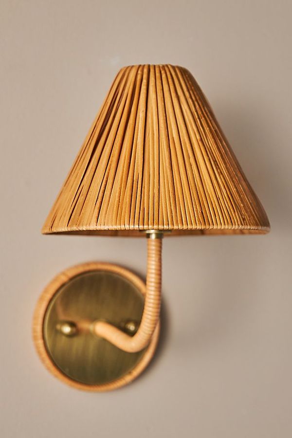 Delphine Rattan Sconce added by Jessica D'Itri Mares