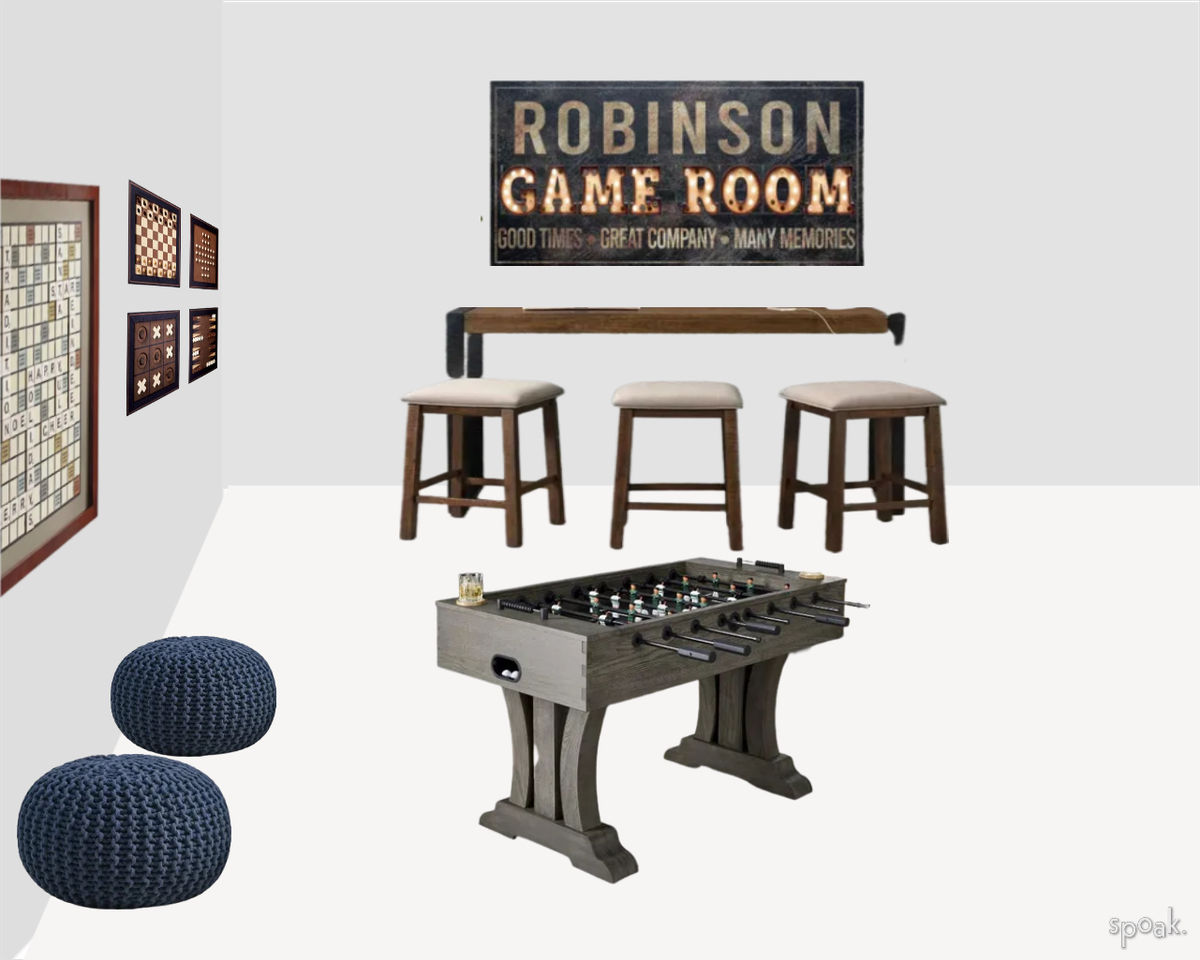 Game Room Inspiration designed by Aleshia Higareda