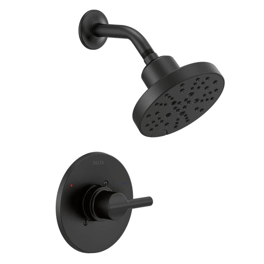 Delta Nicoli Single-Handle 5-Spray Shower Faucet with H2OKinetic Technology in Matte Black (Valve Included) 142749-BL - The Home Depot added by Amy Marcy