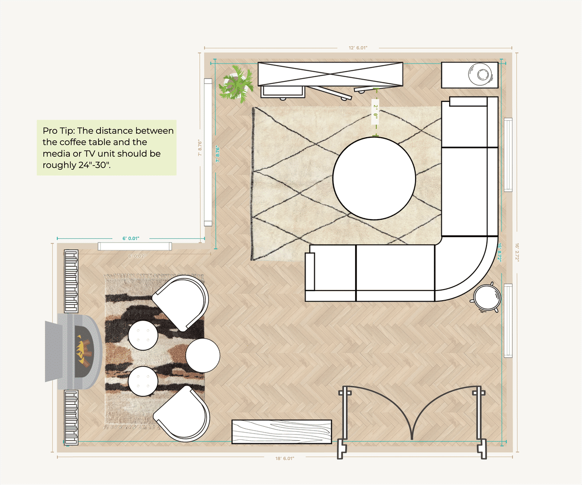 Tv Room Plan designed by Spoak 