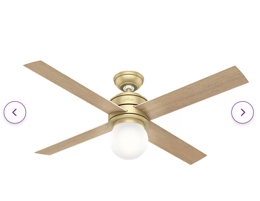 52" Hepburn 4 - Blade Standard Ceiling Fan with Lights and Wall Control added by Desma Xayarath