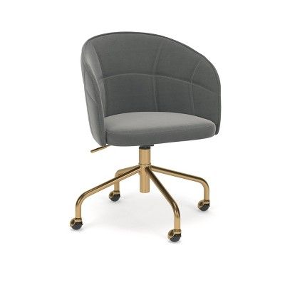 Velvet Upholstered Task Chair - Quarters & Craft added by Abby Starobin