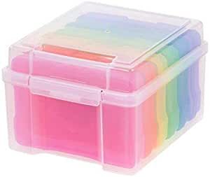 5x7in Photo Storage Box, Greeting Cards Organizer kit for Holiday Birthday Get Well Cards Photos, Crafts, Scrapbooking, Paper, Stickers and More(Multi-Color) added by Rescued Room Design