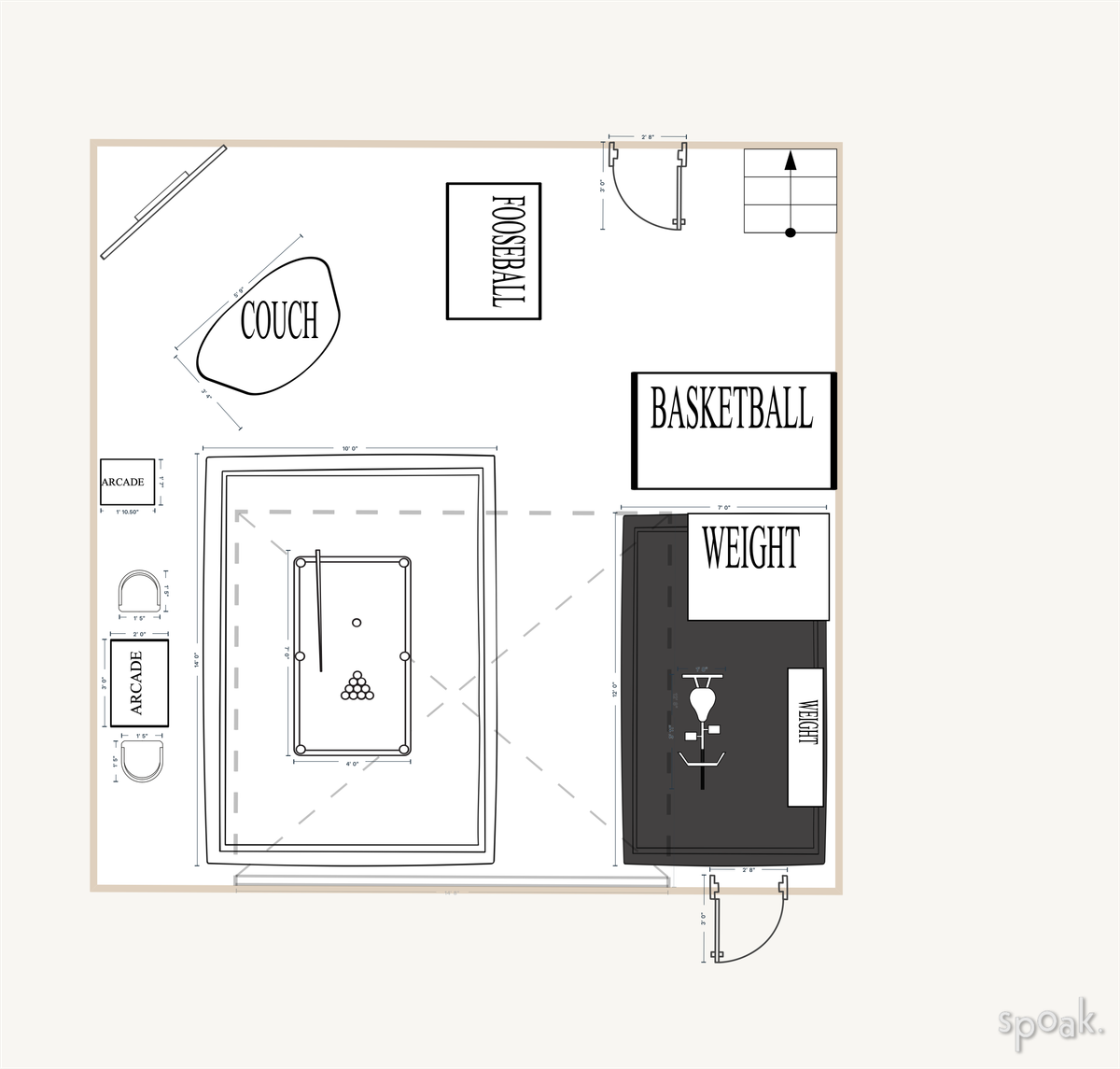Garage Floor Plan designed by Montara Kiss