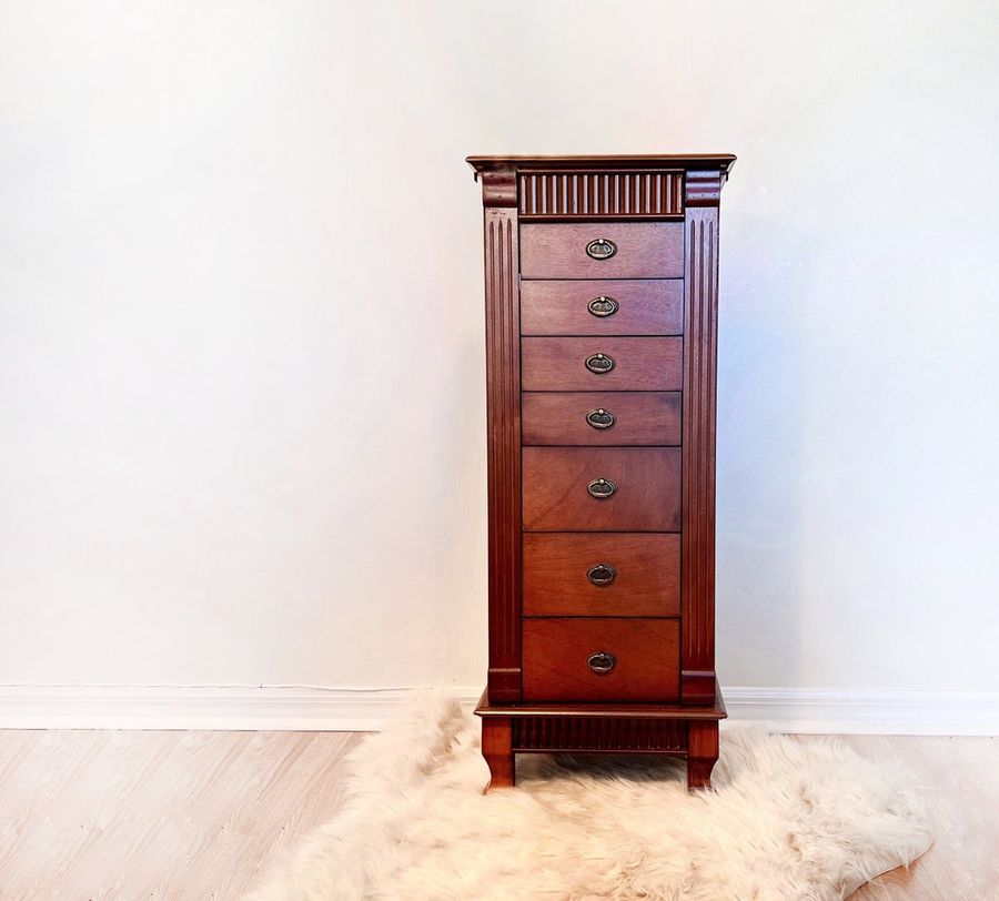 Wooden Jewelry Armoire With Mirror Jewelry Organizer Stand - Etsy added by Melanie Fenning