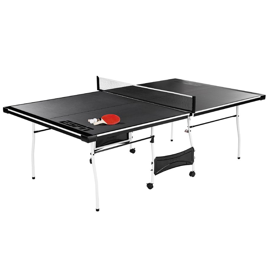 ESPN Mid Size 15mm 4-Piece Indoor Table Tennis Table, Accessories Included, Black - Walmart.com added by Spoak Member