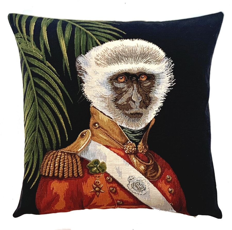 Vervet Monkey Pillow Cover - Monkey Decor - Monkey Lover Gift -  Colonial Decor Gift - Wildlife Decor - Black Decorative Pillow - 18x18 added by Maya Deen