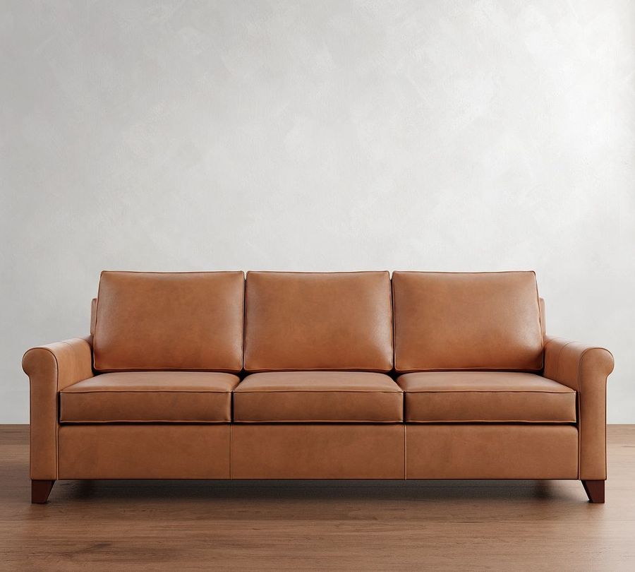 Cameron Roll Arm Leather Sofa (66"–100") added by Jackie Waidmann