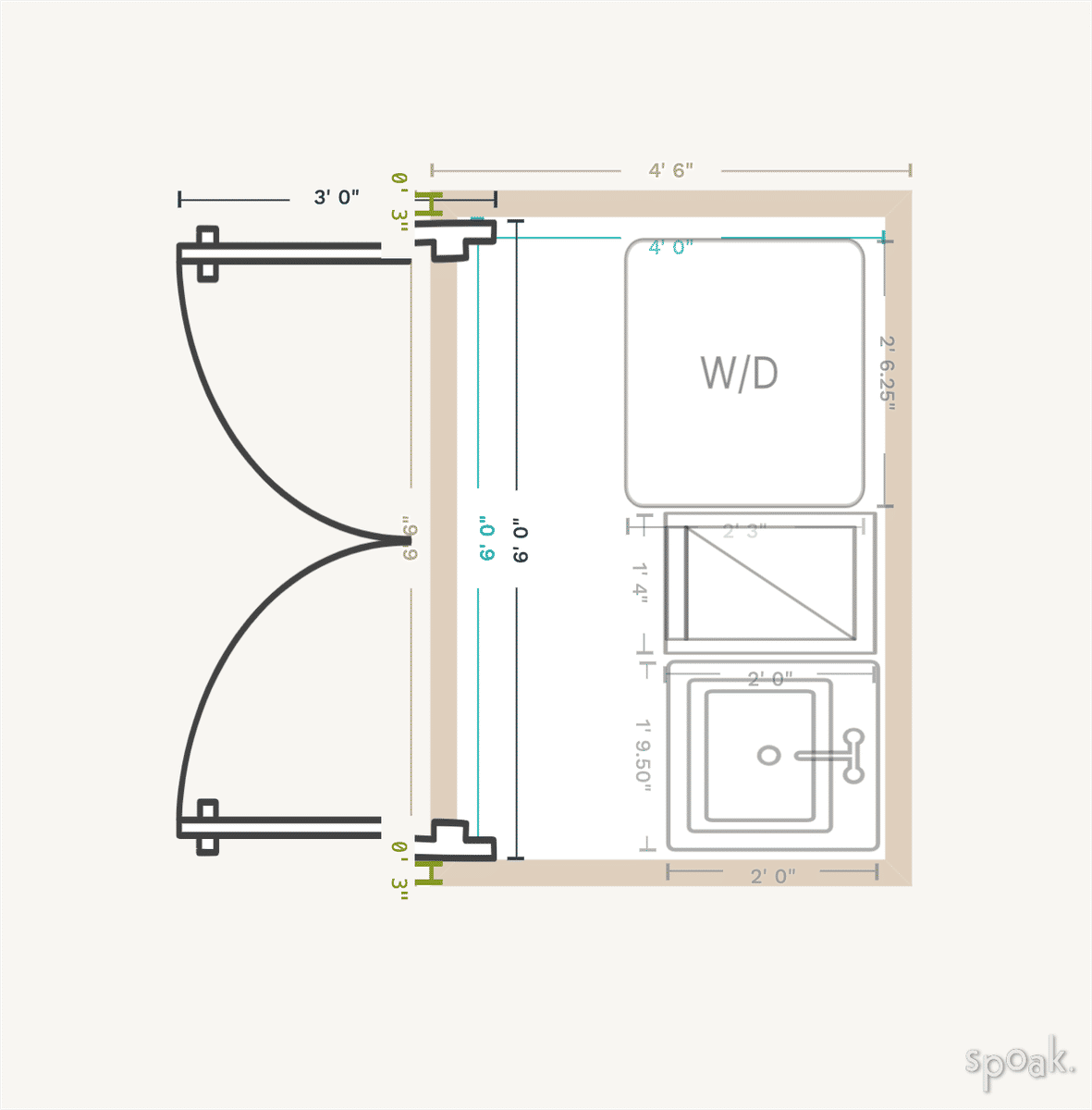 Laundry Room Plan designed by Mary Whitmire