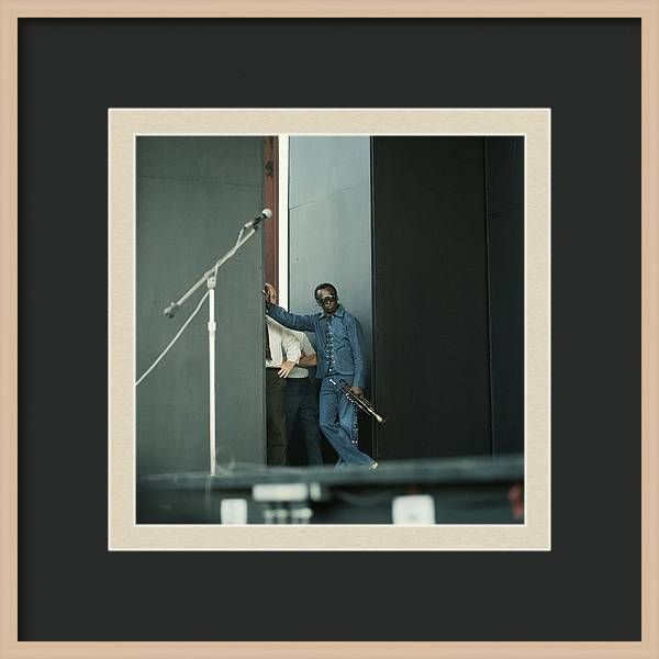 Miles Davis Framed Print by David Redfern - 16"x16" added by Kate Lynn Nemett