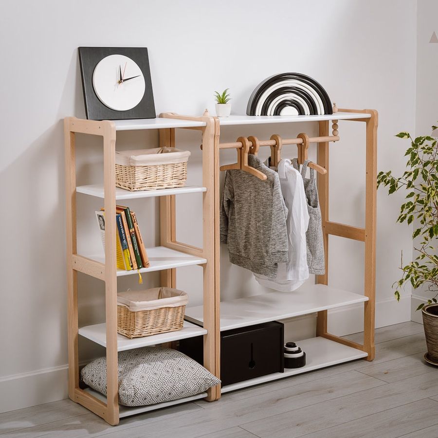 Children Wardrobe, Montessori Clothing Rack With Hangers for Kids, Playroom Furniture, Baby Shower Gift - Etsy added by Brooke Schwartz