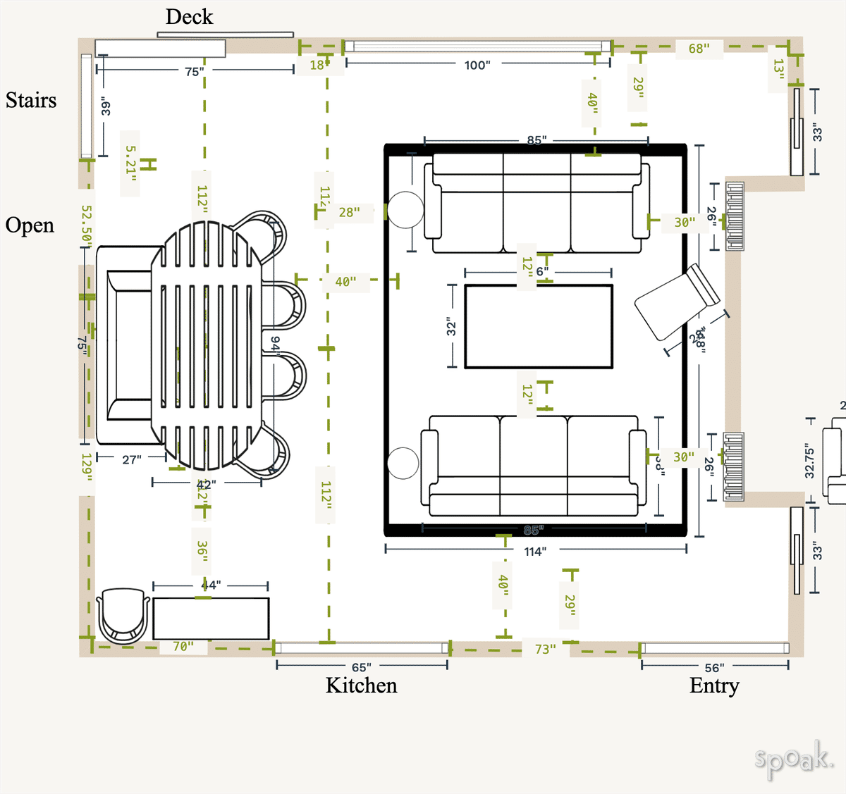 Dining Room Plan designed by Averyl Yaco