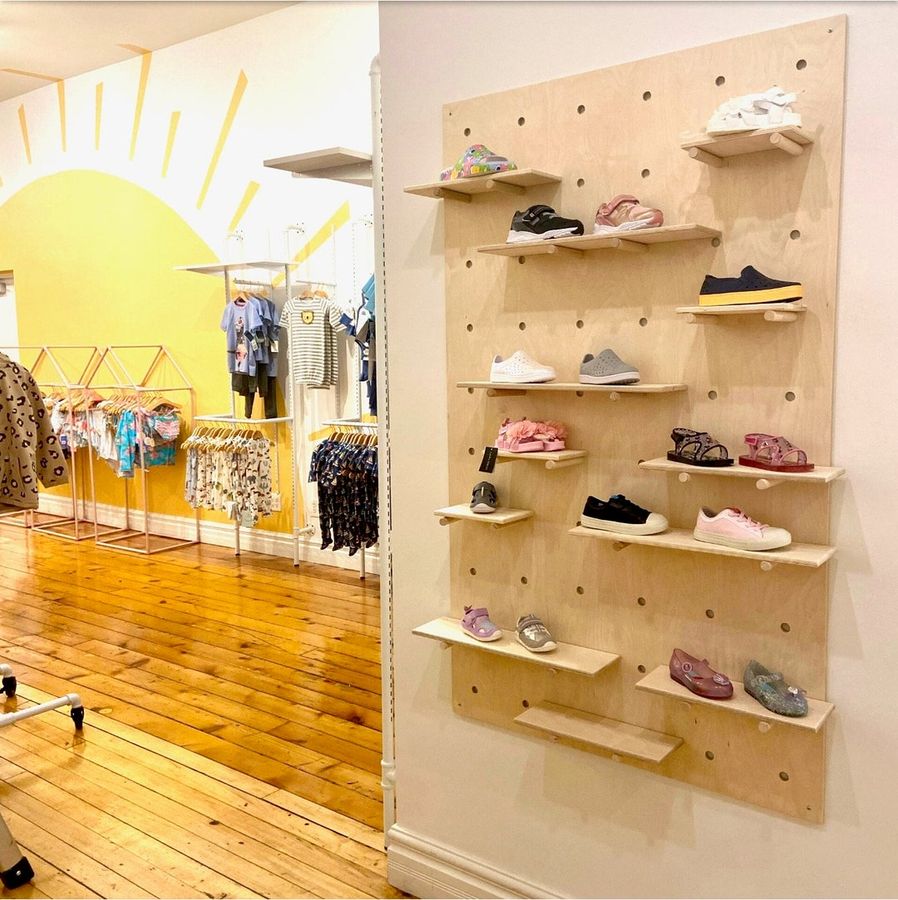 Modern Wooden Pegboard Wall Modular Floating Shelves for Playroom Gym or Retail Display Multiple Heights and Widths - Etsy added by Megan Hiltunen