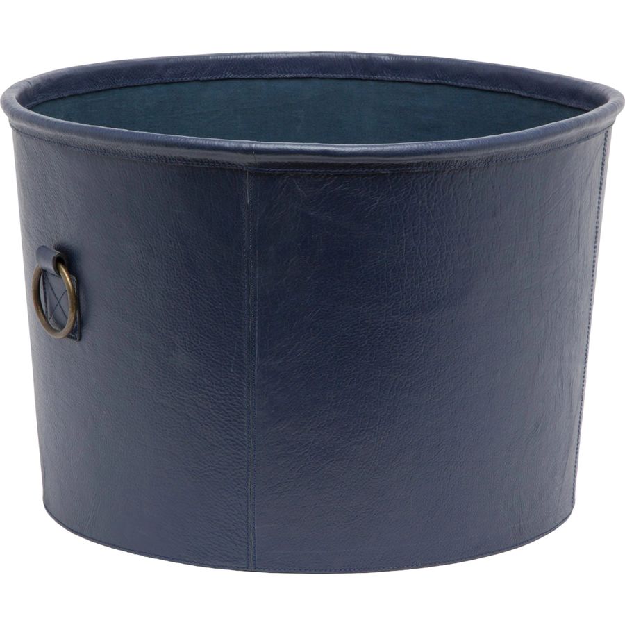 Ogden Basket - Finish: Navy Full-Grain Leather added by Shelley Cekirge