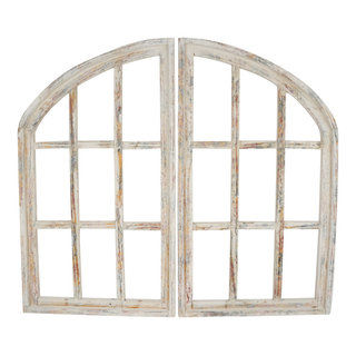 Spring Hill Architectural Arched Wooden Windows - Farmhouse - Wall Accents - by Mexican Imports | Houzz added by Spoak Member
