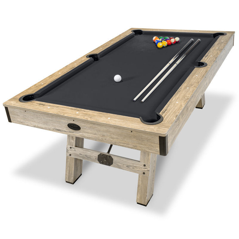GoSports 7 ft Pool Table with Rustic Brown Wood Finish - Red added by Allison Cray