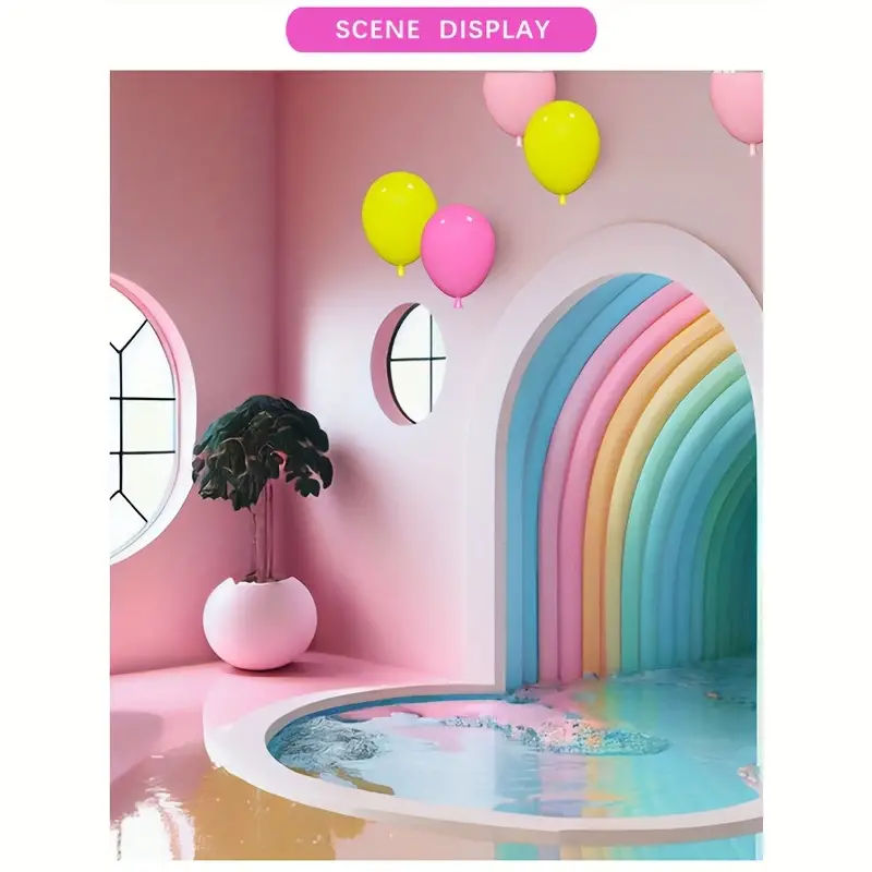 Plastic Synthetic Installation Of Hard Balloons, Festival Outdoor Decoration, Party, Birthday Dress Up, Wedding Scene Layout, Birthday Photo Prop, Birthday Party Anniversary Party Scene Decor Arrangement, Room Decor, Indoor Decor - Temu added by Sarah Jackson