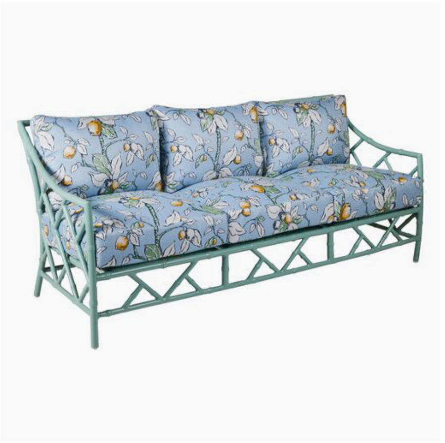 Kit Outdoor Sofa, Celadon/Lemons added by Egina Manachova/Silverbark Studio