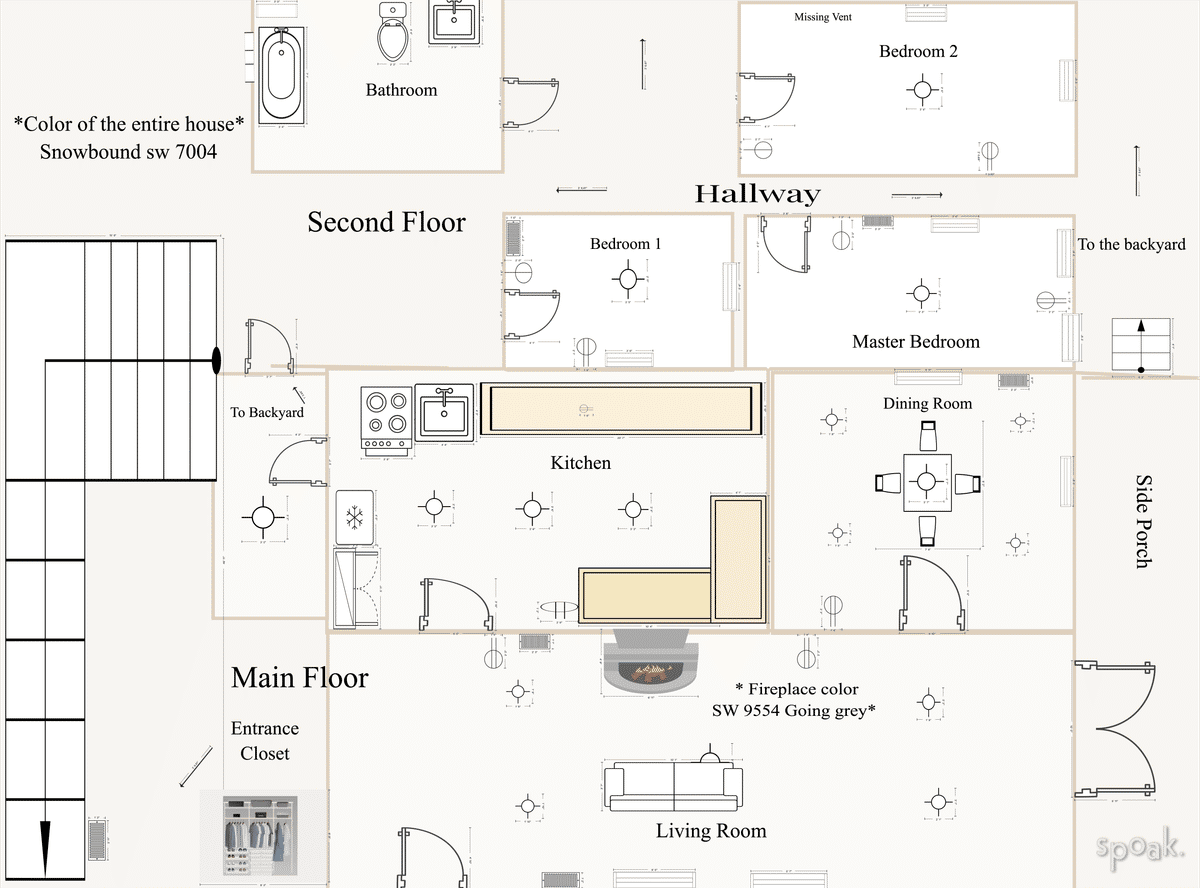 Two Story House Layout designed by Joanna Juarez