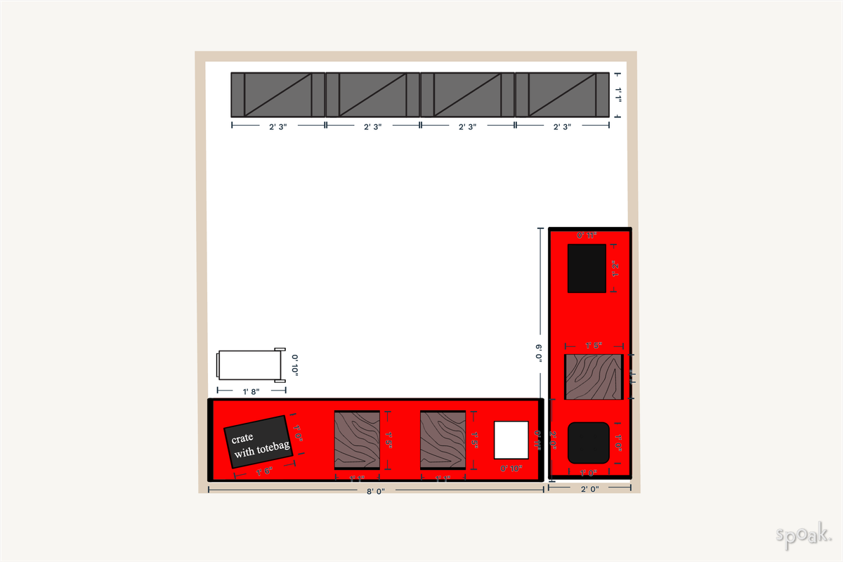 Craft Room Plan designed by Jasmine Bautista