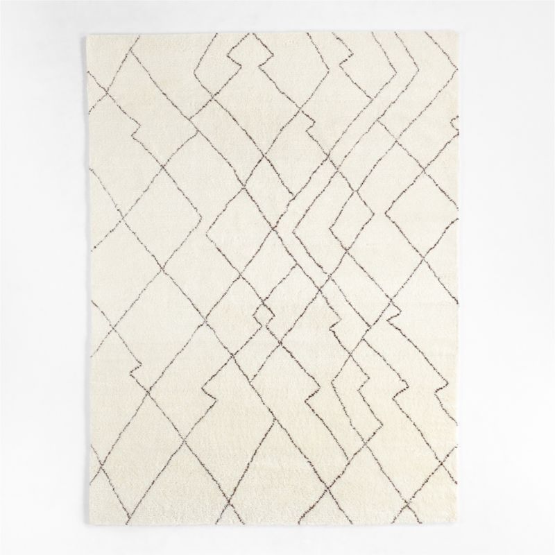 Tangier Wool Moroccan Ivory and Espresso Brown Area Rug 8'x10' | Crate & Barrel added by Spoak Member