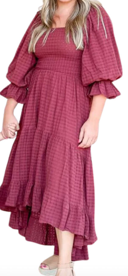 Raya Dress - Maroon added by Ashley Fuchs