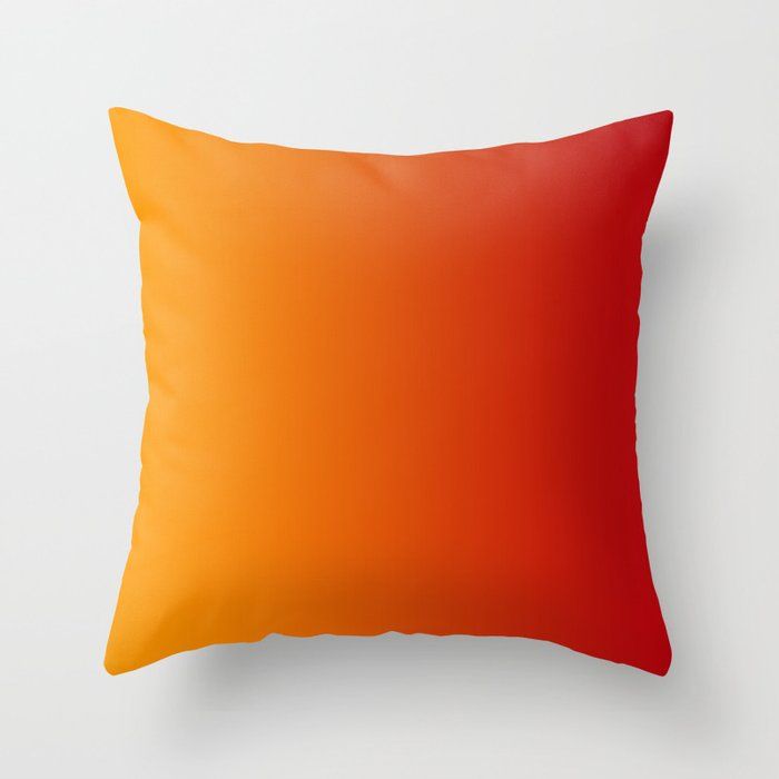 Red Orange Gradient Throw Pillow by AlphaOmega added by Jenna Quinones
