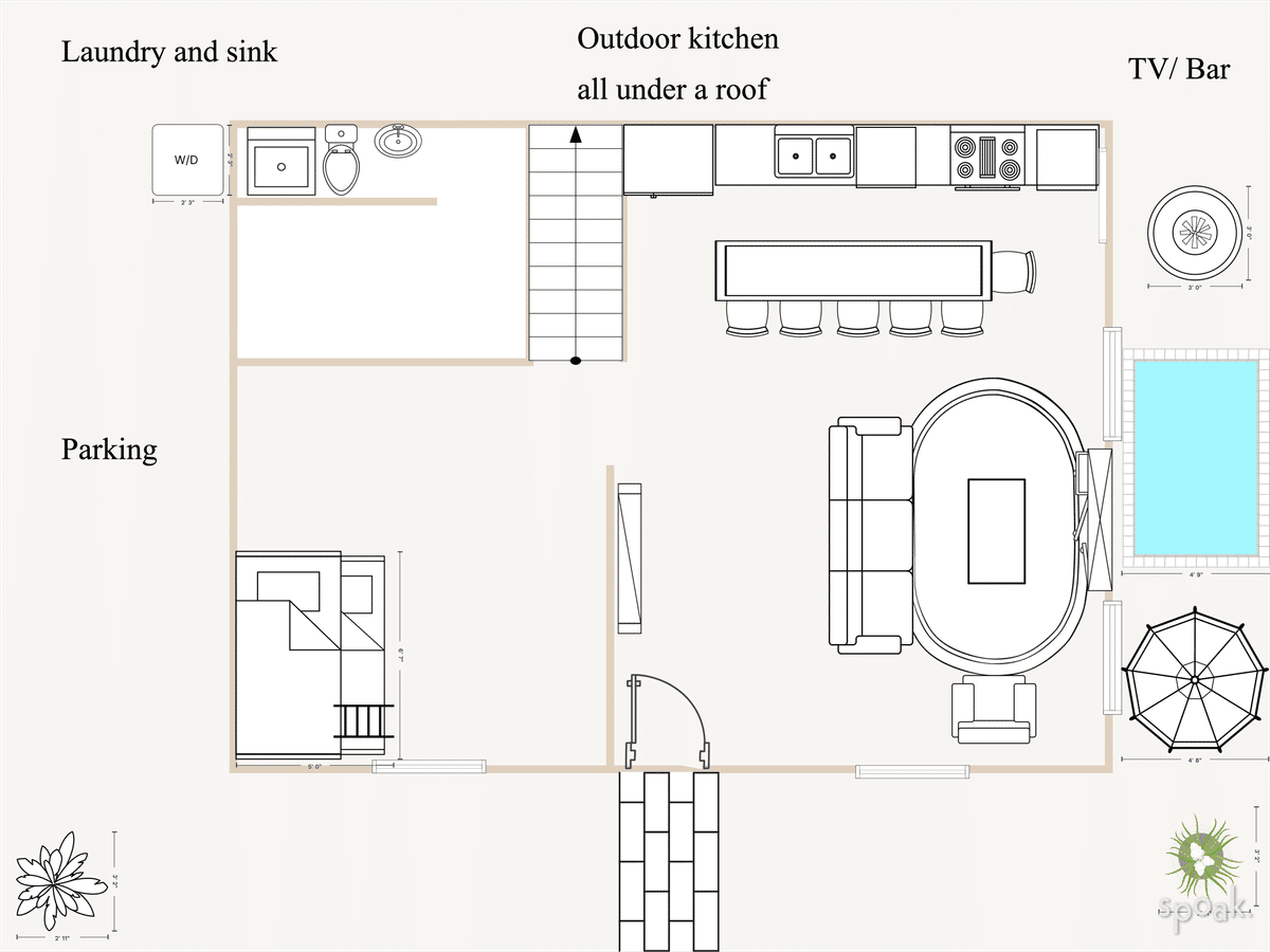 Tiny House Layout designed by Vanessa Escariz