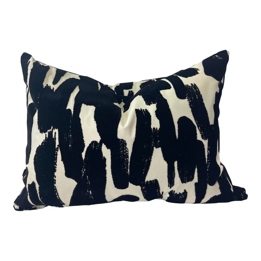 Brushstroke Velvet in Black 18”x24” Pillows-A Pair added by Spoak Member
