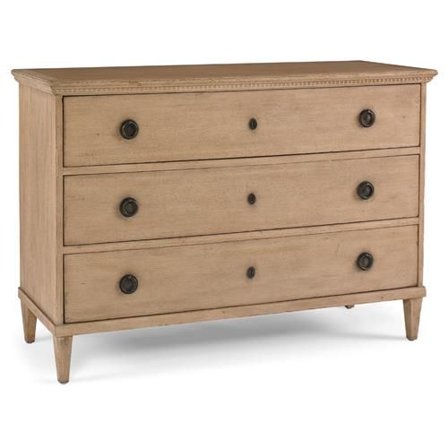 Century Fenimore French Brown Oak Wood Brass Hardware 3 Drawer Bachelor Chest added by Stephanie Northrop