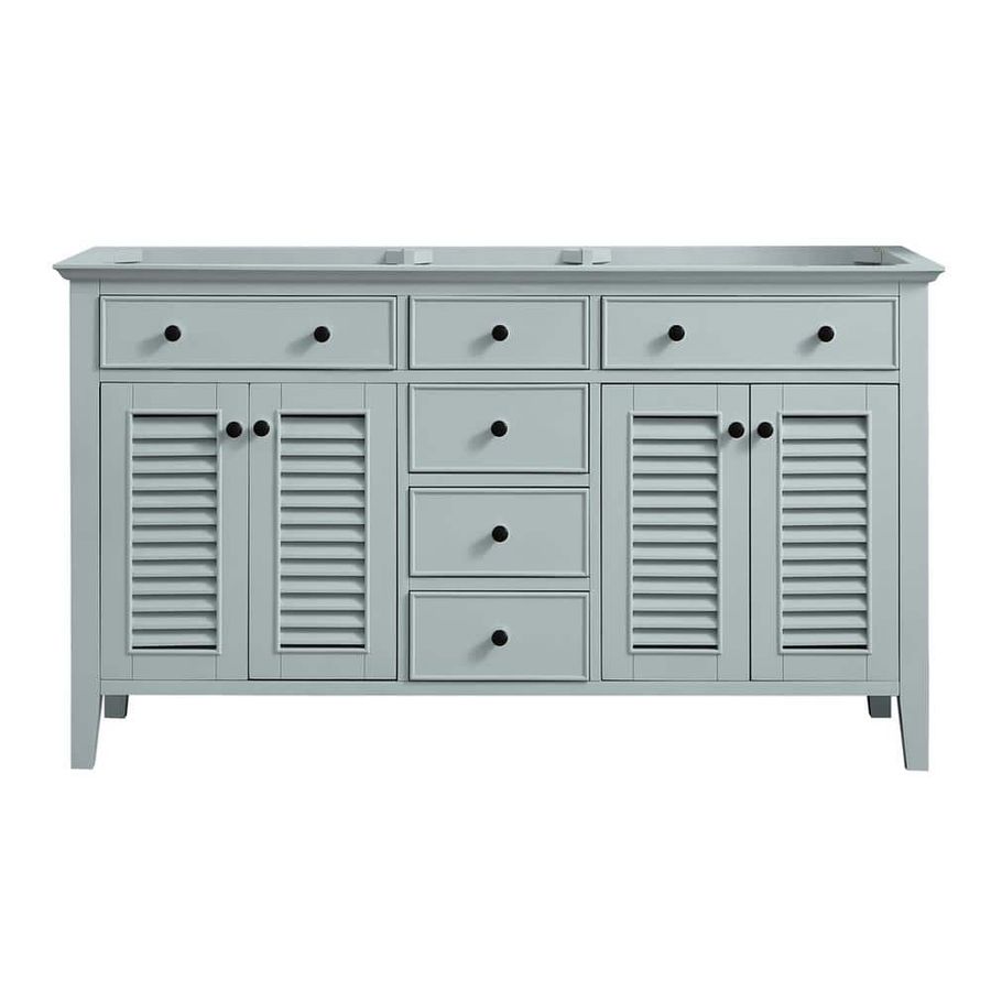Home Decorators Collection Fallworth 60 in. W x 21-1/2 in. D Bathroom Vanity Cabinet Only in Light Green 19115-V60-LG - The Home Depot added by Maddie Berman