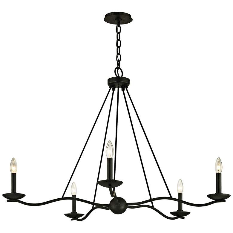 Sawyer 40" Wide Forged Iron 5-Light Chandelier - #44Y23 | Lamps Plus added by Sarah Zeller