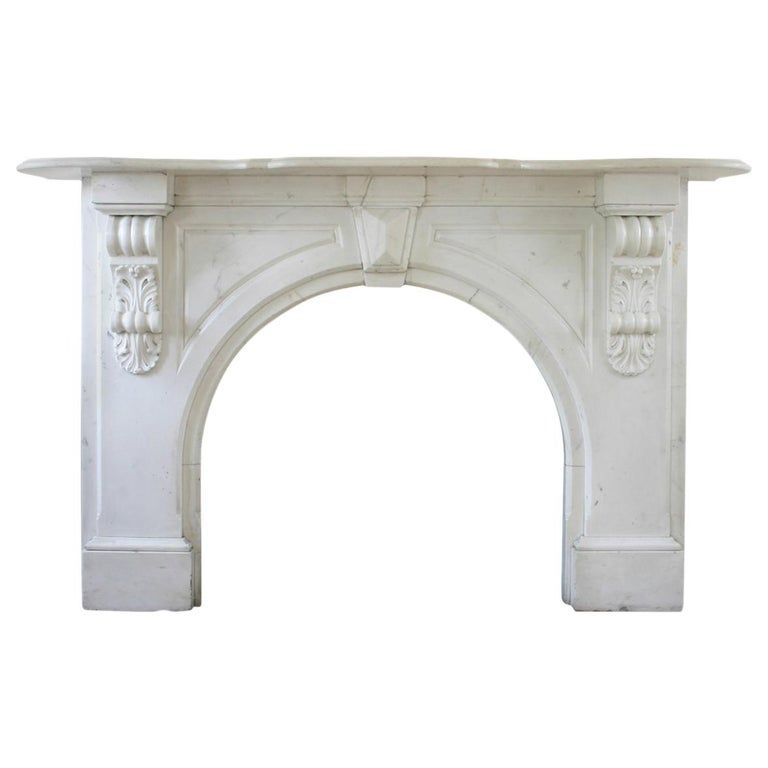 19th Century Victorian Statuary White Marble Fireplace Surround added by Paula Maouyo