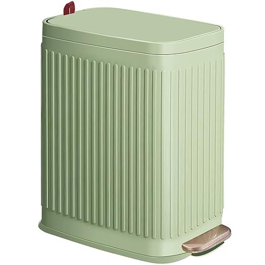 Slim Trash Can for Bathroom with Air Freshener Soft Close Lid added by Morgan Hatch