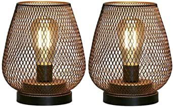 JHY DESIGN Set of 2 Metal Cage LED Lantern Battery Powered Cordless Accent Light with LED Great for Weddings Parties Patio Events for Indoors Outdoors added by Spoak Member