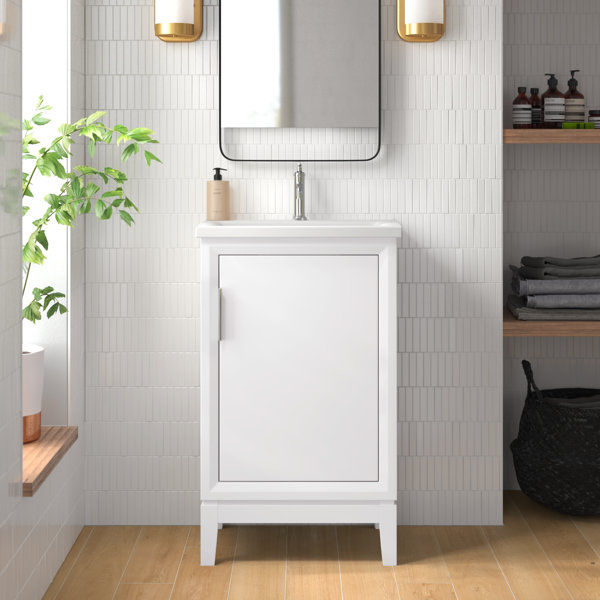 Finkbeiner 20.5'' Free-standing Single Bathroom Vanity with Ceramic Vanity Top added by abby smart