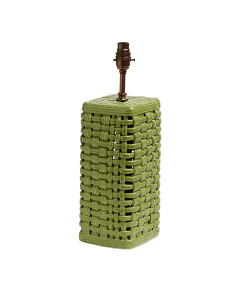 Woven Ceramic Lamp Base, Green added by Liz Scott