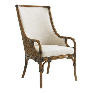 Marabella Upholstered Arm Chair - Tropical - Dining Chairs - by Massiano | Houzz added by Jean-Marie Andrews