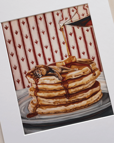 Lyin' on Pancakes Signed and Matted Print | illustrator-portfoli added by Amy King