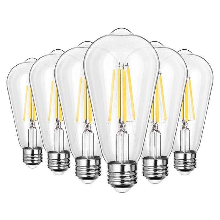 HDST64A 60 Watt Equivalent ST64 E26/Medium (Standard) Dimmable 2700K LED Bulb (Set of 6) added by Grace Hechler