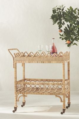 Luci Rattan Bar Cart added by Georgetown Home Stylist